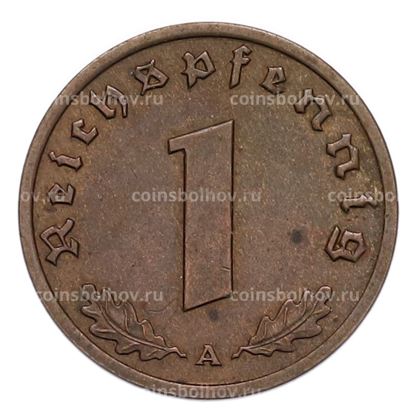 Монета 1 рейхспфенниг 1939 года A Германия (вид 2)