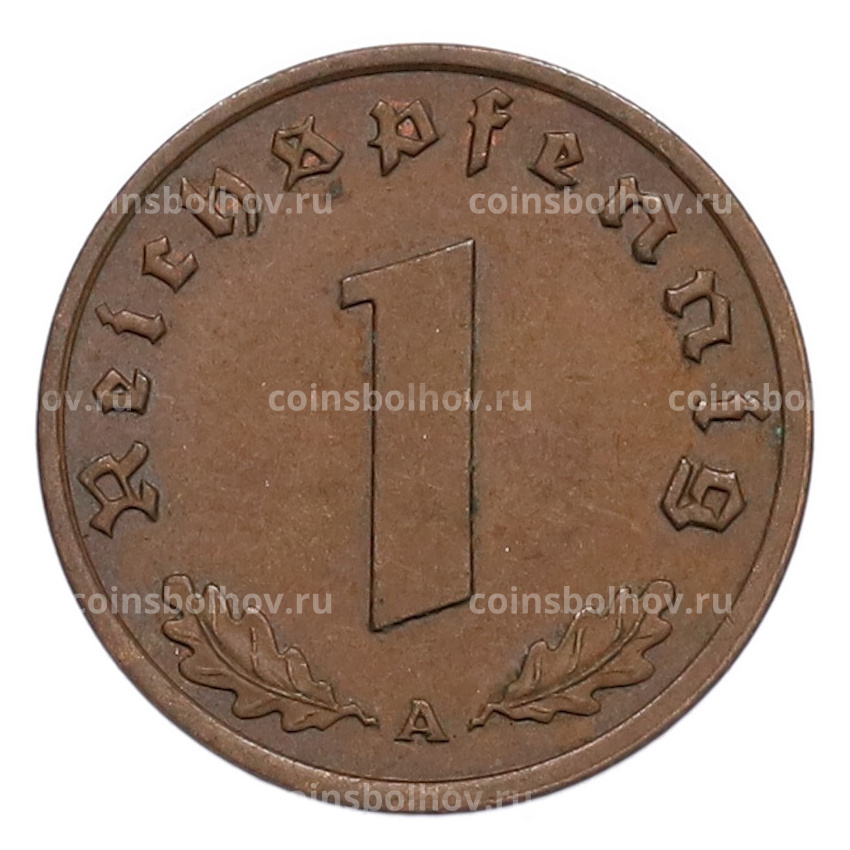 Монета 1 рейхспфенниг 1938 года A Германия (вид 2)