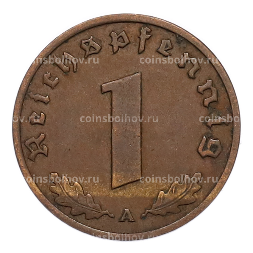 Монета 1 рейхспфенниг 1937 года A Германия (вид 2)