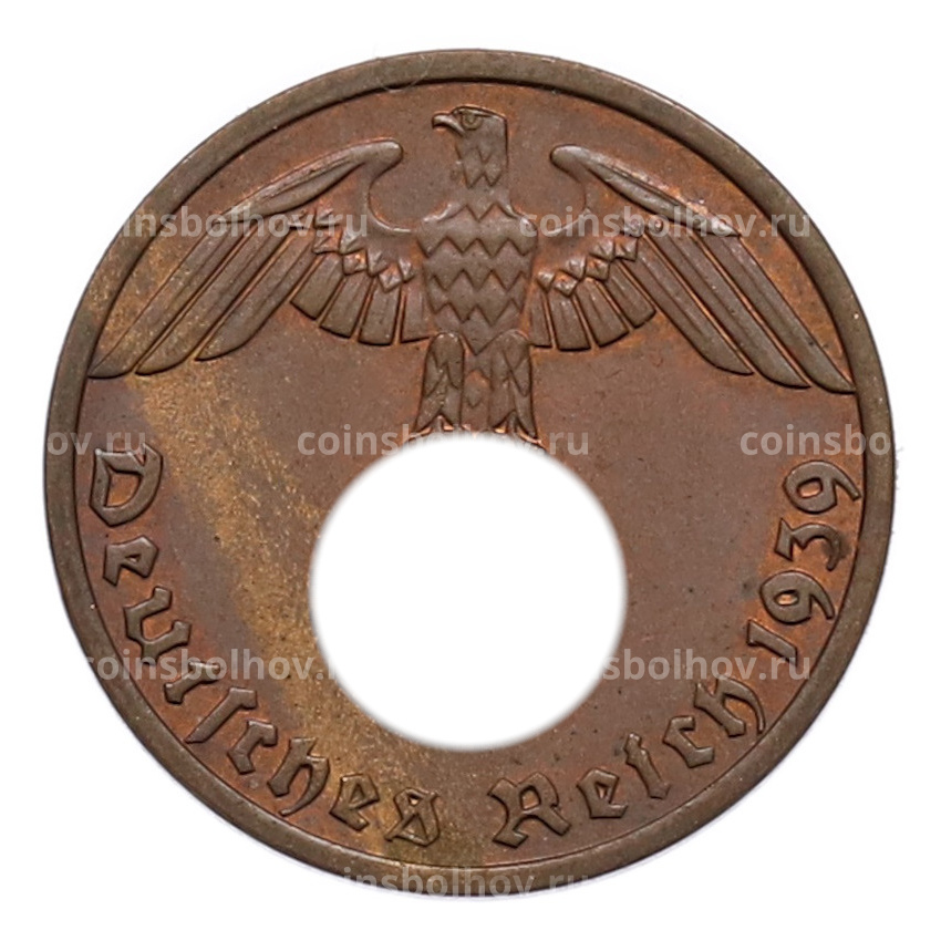 Монета 1 рейхспфенниг 1939 года A Германия