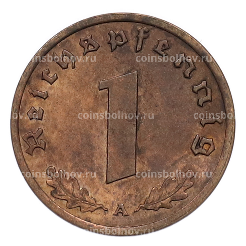 Монета 1 рейхспфенниг 1939 года A Германия (вид 2)