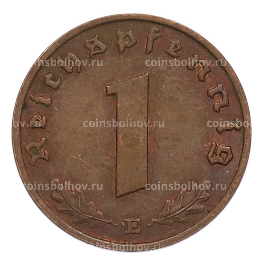Монета 1 рейхспфенниг 1938 года E Германия (вид 2)