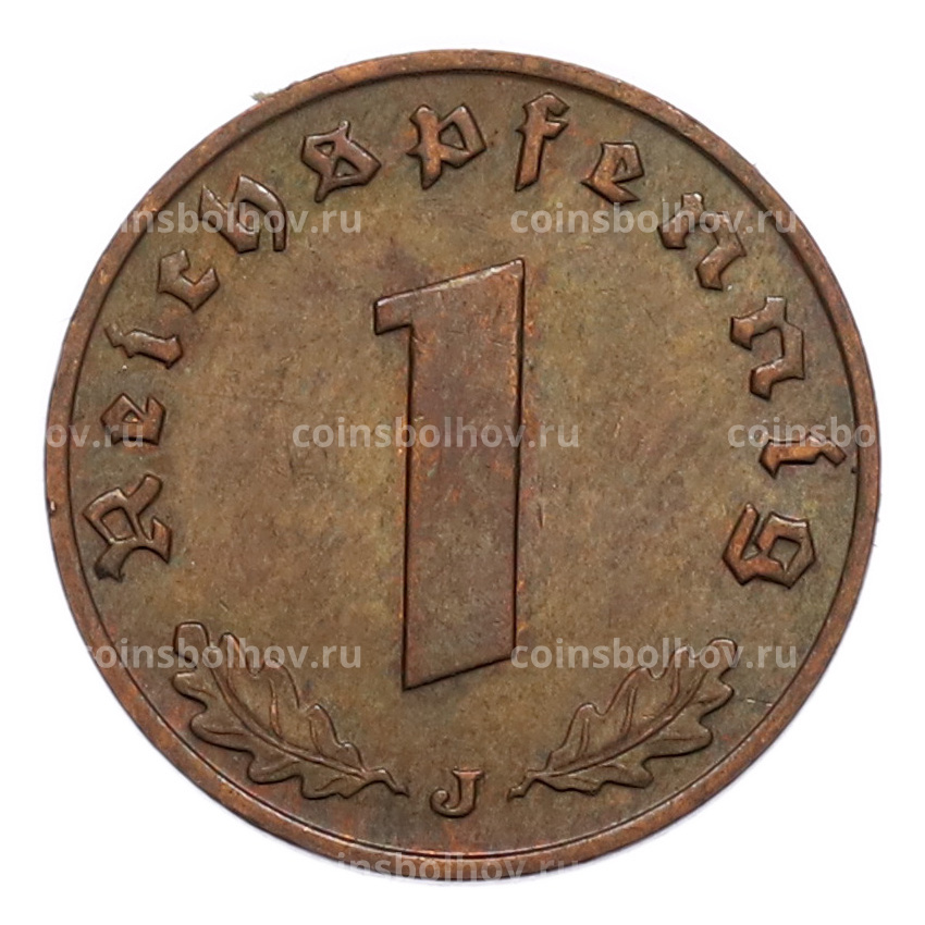 Монета 1 рейхспфенниг 1940 года J Германия (вид 2)