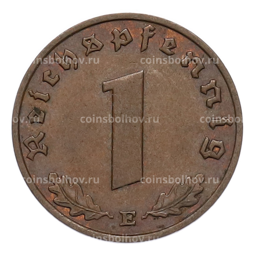 Монета 1 рейхспфенниг 1939 года E Германия (вид 2)