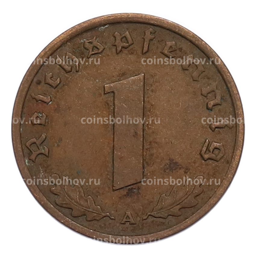 Монета 1 рейхспфенниг 1938 года A Германия (вид 2)