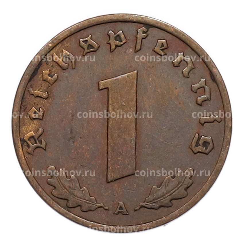 Монета 1 рейхспфенниг 1937 года A Германия (вид 2)
