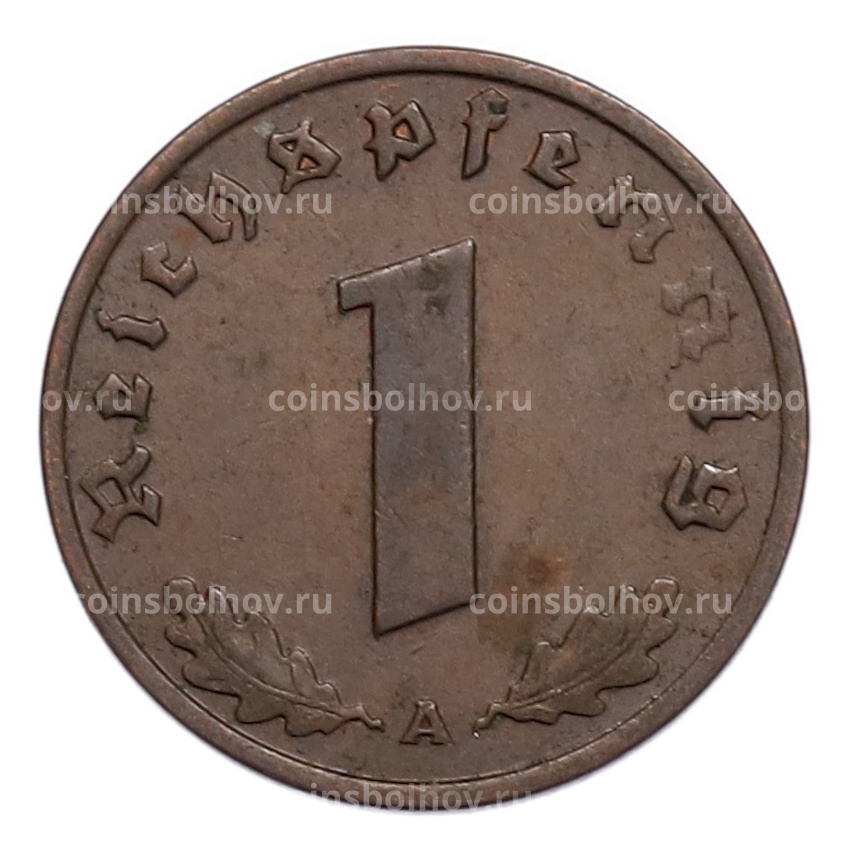 Монета 1 рейхспфенниг 1937 года A Германия (вид 2)