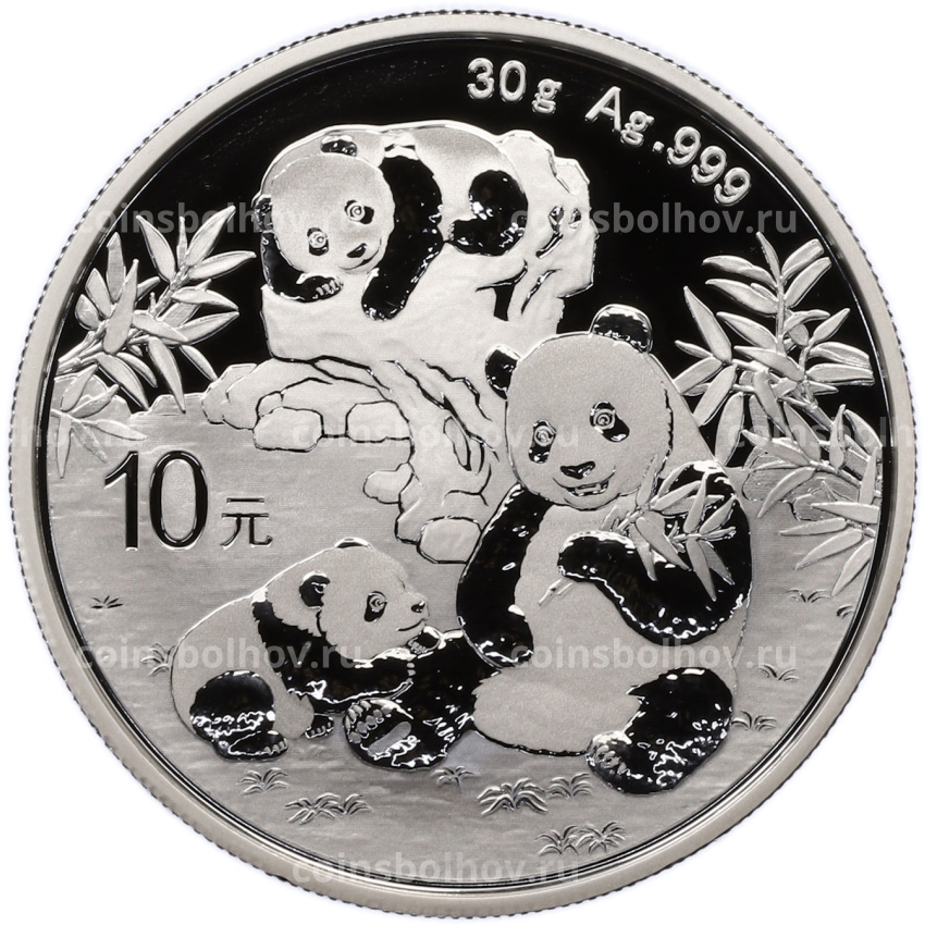 Монета 10 юаней 2025 года Китай «Панда»