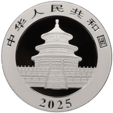 Монета 10 юаней 2025 года Китай «Панда» (реверс)