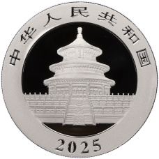 Монета 10 юаней 2025 года Китай «Панда» (реверс)