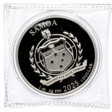Монета 1 доллар 2025 года Самоа «Беркут» (реверс)
