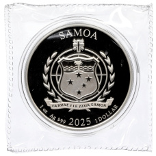 Монета 1 доллар 2025 года Самоа «Беркут» (реверс)