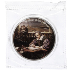 Монета 50 центов 2024 года Фиджи «Уильям Шекспир — Ромео и Джульетта» (Цветное покрытие) (аверс)