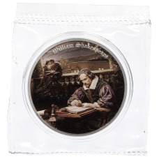 Монета 50 центов 2024 года Фиджи «Уильям Шекспир — Ромео и Джульетта» (Цветное покрытие) (аверс)