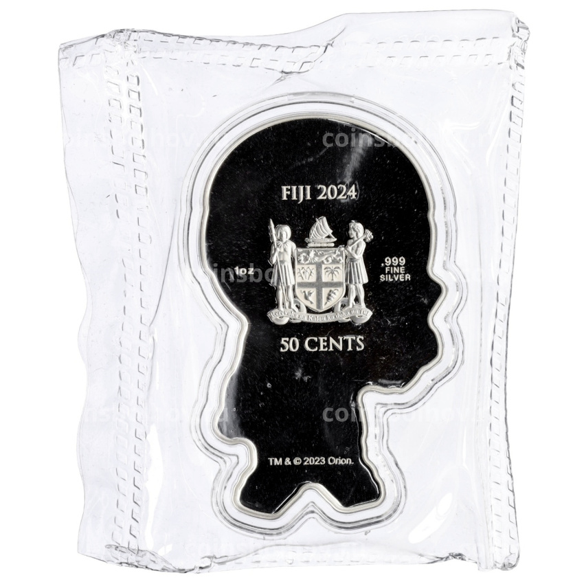 Монета 50 центов 2024 года Фиджи «Робокоп» (вид 2)