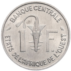 Монета 1 франк 1963 года Западно-Африканский валютный союз (реверс)
