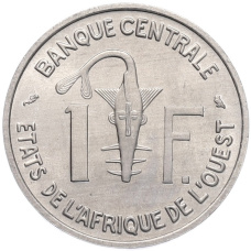Монета 1 франк 1963 года Западно-Африканский валютный союз (реверс)