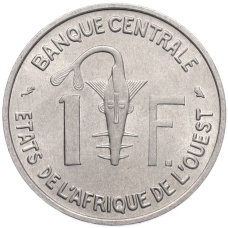Монета 1 франк 1963 года Западно-Африканский валютный союз (реверс)