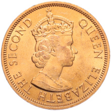 Монета 1 цент 1965 года Британские Восточные Карибы (реверс)