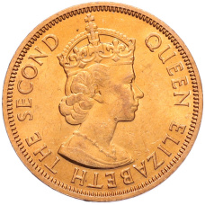 Монета 1 цент 1965 года Британские Восточные Карибы (реверс)