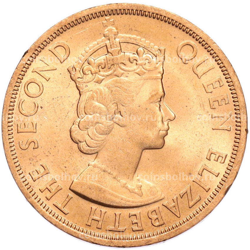 Монета 2 цента 1965 года Британские Восточные Карибы (вид 2)