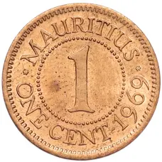 Монета 1 цент 1969 года Британский Маврикий (аверс)