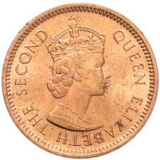 Монета 1 цент 1969 года Британский Маврикий (реверс)