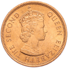 Монета 2 цента 1969 года Британский Маврикий (реверс)