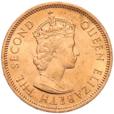 Монета 2 цента 1969 года Британский Маврикий (реверс)