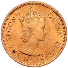 Монета 2 цента 1969 года Британский Маврикий (реверс)