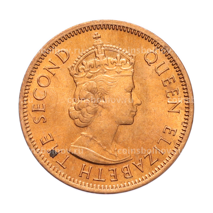 Монета 2 цента 1969 года Британский Маврикий (вид 2)