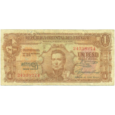 Банкнота 1 песо 1939 года Уругвай