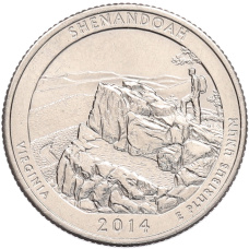 Монета 1/4 доллара (25 центов) 2014 года D США «Национальные парки — №22 Национальный парк Шенандоа» (аверс)