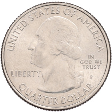 Монета 1/4 доллара (25 центов) 2015 года P США «Национальные парки — №28 Национальная автомагистраль Блу-Ридж» (реверс)