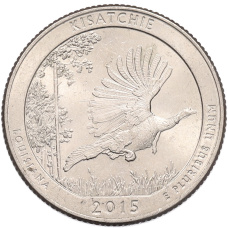 Монета 1/4 доллара (25 центов) 2015 года D США «Национальные парки — №27 Национальный заповедник Китсачи» (аверс)