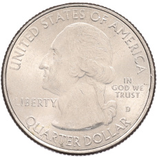 Монета 1/4 доллара (25 центов) 2015 года D США «Национальные парки — №27 Национальный заповедник Китсачи» (реверс)