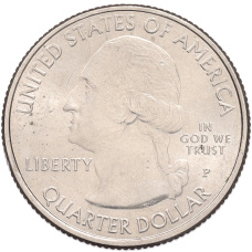 Монета 1/4 доллара (25 центов) 2018 года P США «Национальные парки — №41 Национальное побережье живописных камней» (реверс)