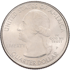 Монета 1/4 доллара (25 центов) 2018 года P США «Национальные парки — №41 Национальное побережье живописных камней» (реверс)