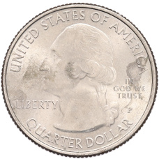 Монета 1/4 доллара (25 центов) 2019 года P США «Национальные парки — №47 Американский Мемориальный Парк» (реверс)