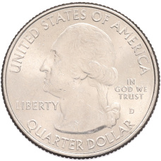 Монета 1/4 доллара (25 центов) 2016 года D США «Национальные парки — №33 Харперс Ферри» (реверс)