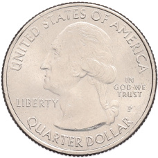 Монета 1/4 доллара (25 центов) 2017 года P США «Национальные парки — №36 Национальный парк Эффиджи Маундс (Фигурные Курганы)» (реверс)