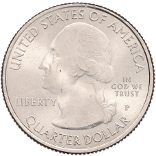 Монета 1/4 доллара (25 центов) 2015 года P США «Национальные парки — №28 Национальная автомагистраль Блу-Ридж» (реверс)