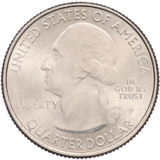 Монета 1/4 доллара (25 центов) 2019 года P США «Национальные парки — №47 Американский Мемориальный Парк» (реверс)