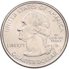 Монета 1/4 доллара (25 центов) 2008 года D США «Штаты и территории — Оклахома» (реверс)