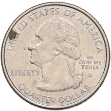 Монета 1/4 доллара (25 центов) 2004 года D США «Штаты и территории — Флорида» (реверс)