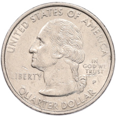 Монета 1/4 доллара (25 центов) 1999 года P США «Штаты и территории — Штат Джорджия» (реверс)
