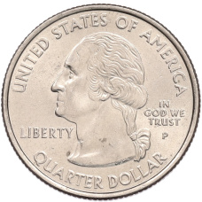 Монета 1/4 доллара (25 центов) 2002 года P США «Штаты и территории — Миссисипи» (реверс)