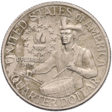 Монета 1/4 доллара (25 центов) 1976 года США «200 лет независимости США» (аверс)