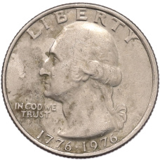 Монета 1/4 доллара (25 центов) 1976 года США «200 лет независимости США» (реверс)