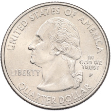 Монета 1/4 доллара (25 центов) 2002 года P США «Штаты и территории — Индиана» (реверс)
